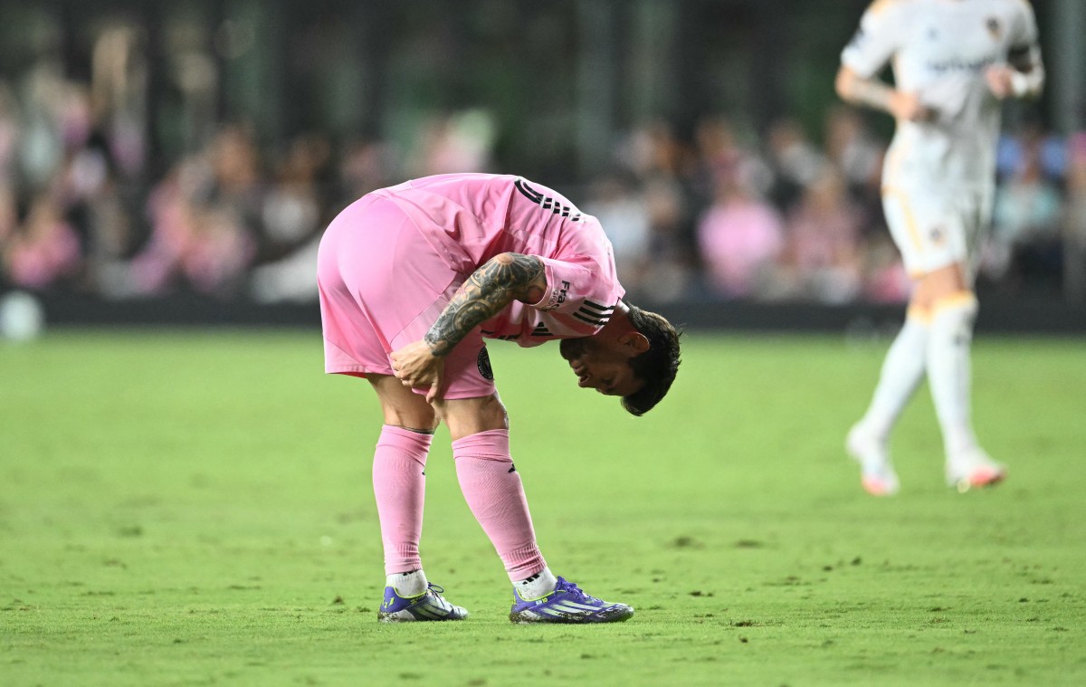 الانزعاجات عادت إلى ميسي خلال لقاء إنتر ميامي وغالاكسي (أ ف ب)