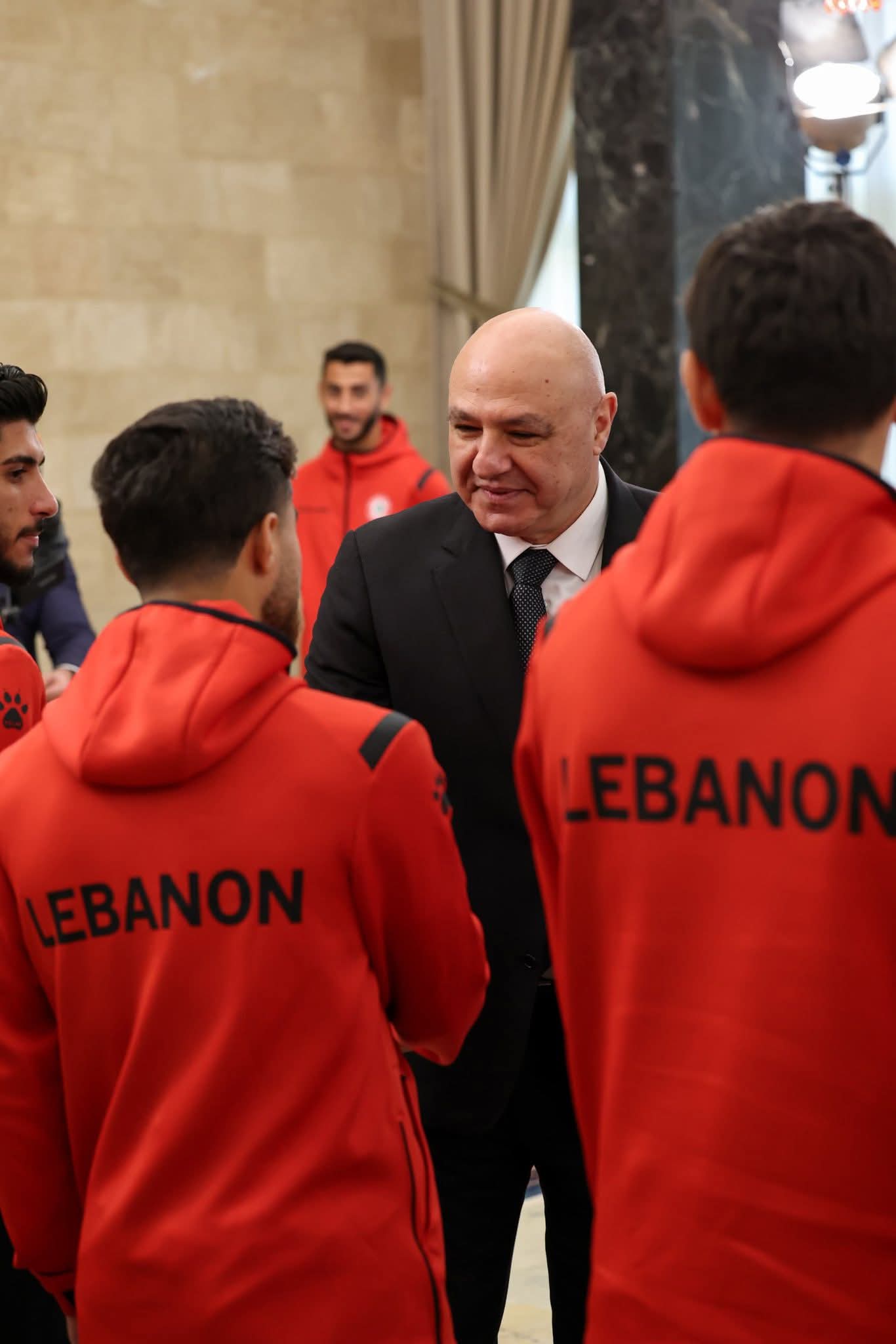 استقبال رئيس الجمهورية للاعبين