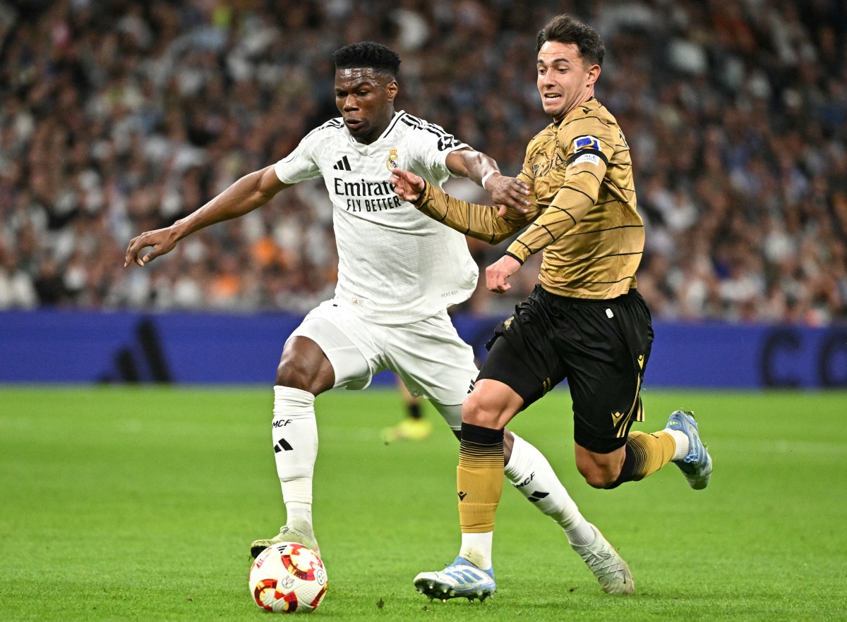 زوبيميندي خلال لقاء ريال سوسيداد وريال مدريد (أ ف ب)