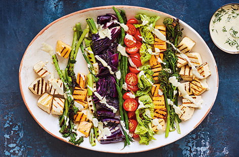 صلصة المكسرات مع الخضار