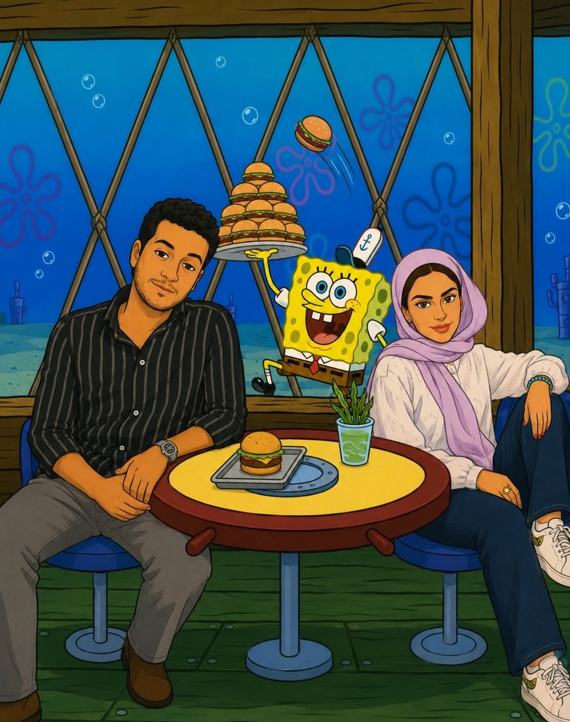 صبا مبارك وأحمد عبد الوهاب (سوشيال ميديا)