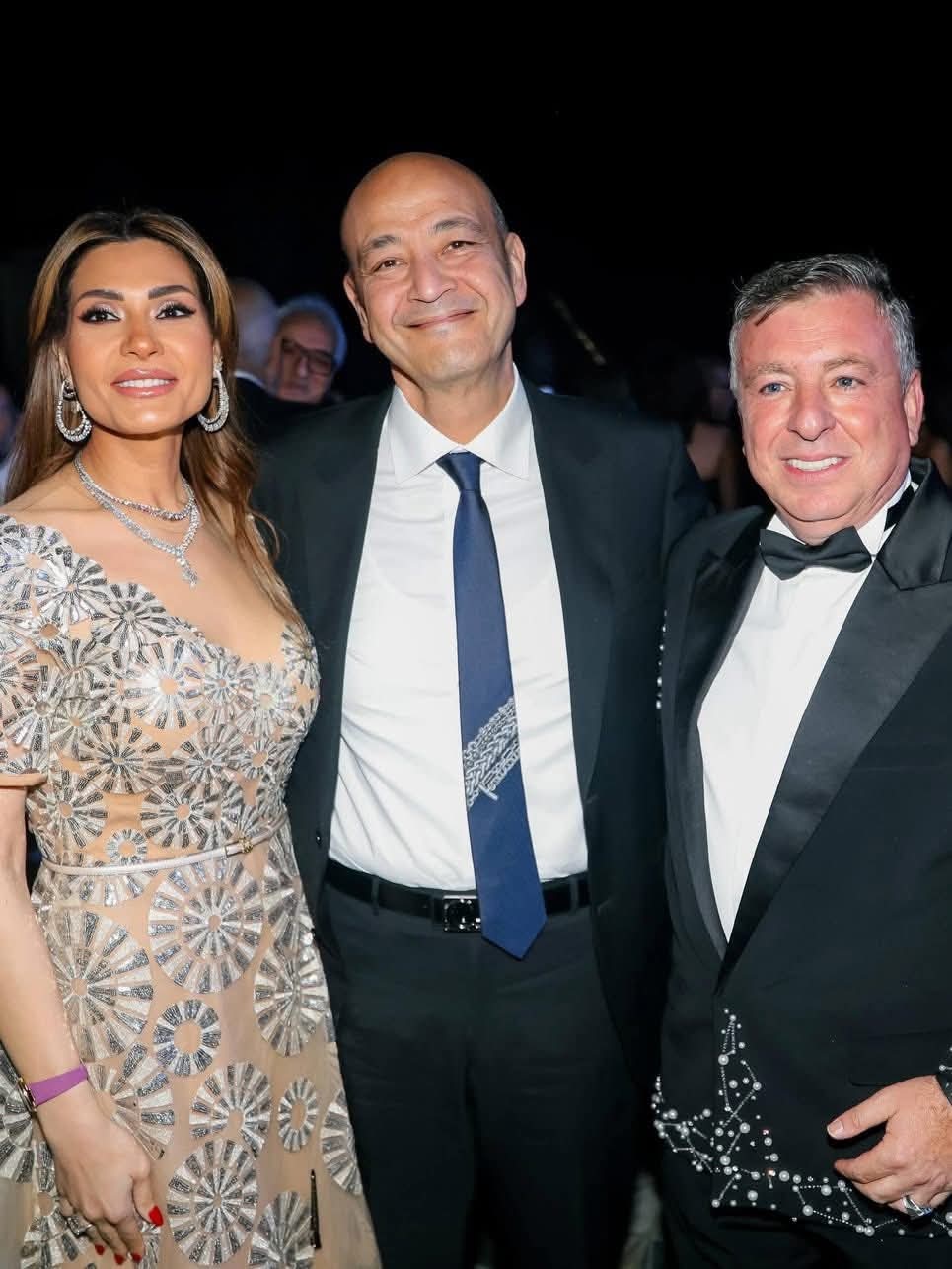 عمرو أديب مع دينا طلعت