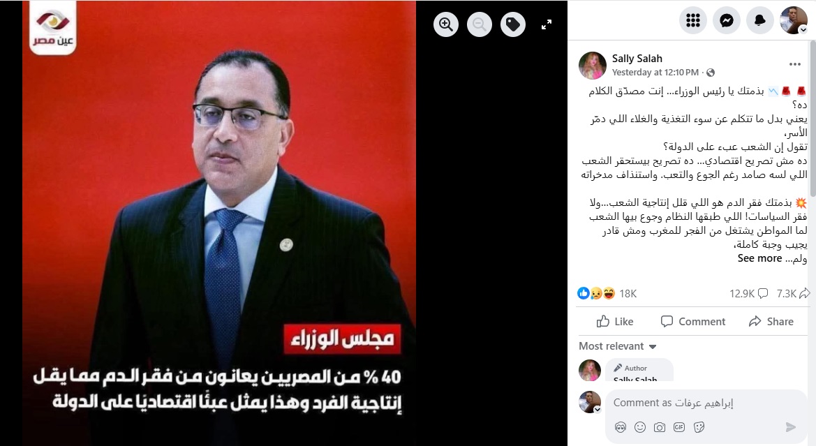 الخبر المتداول (فايسبوك)