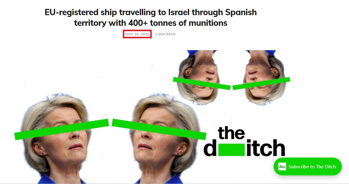 لقطة للخبر في موقع The Ditch 