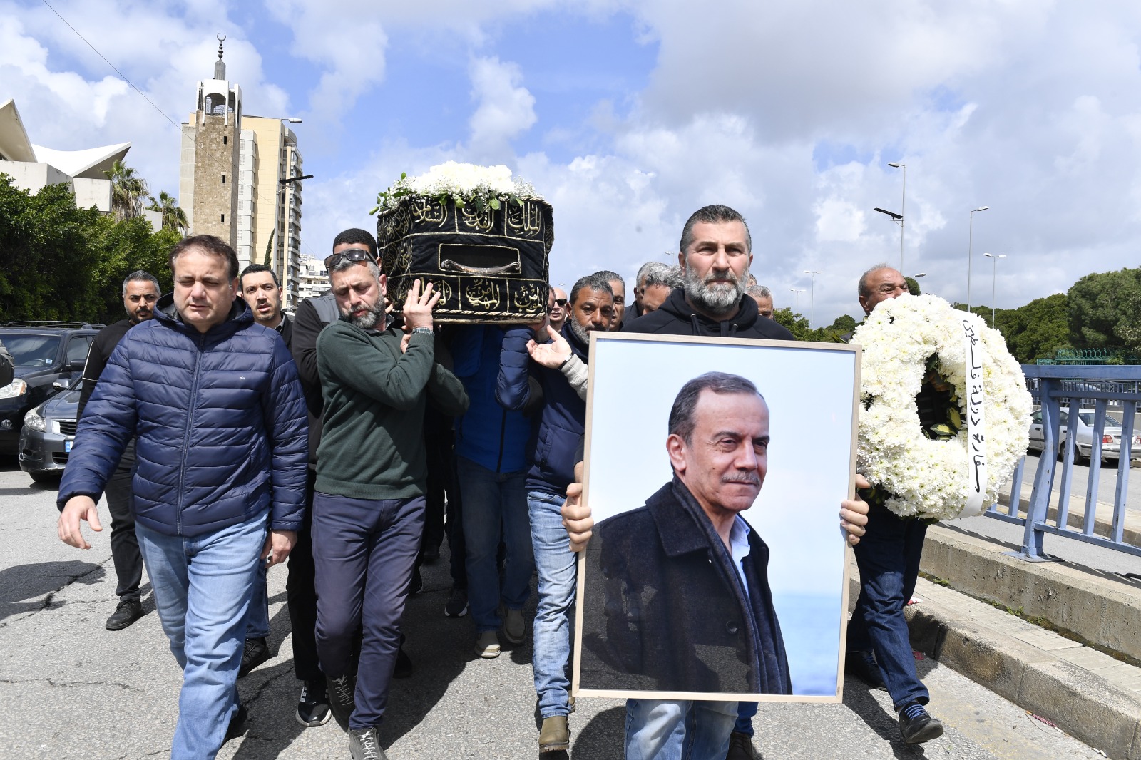 وداع الفنان أحمد قعبور في العاصمة اللبنانية بيروت (حسام شبارو)