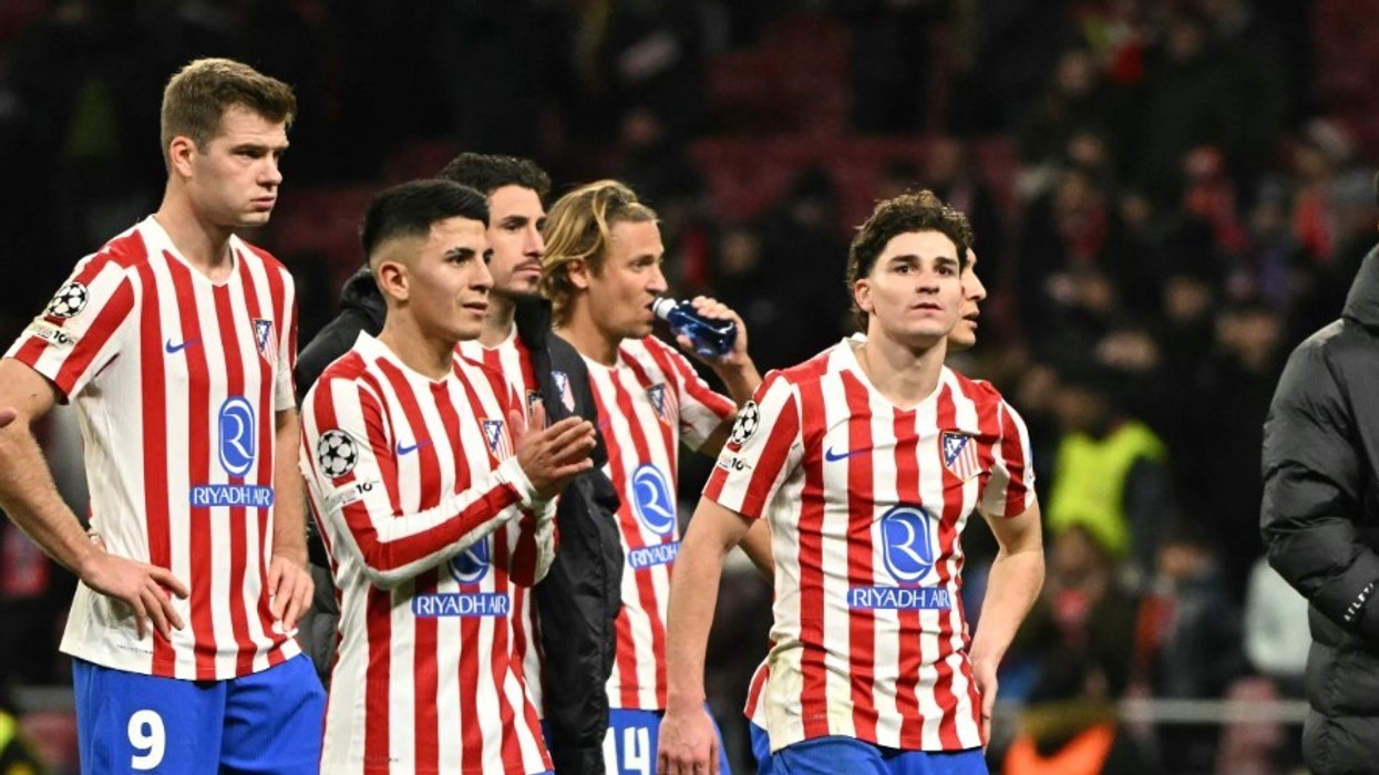 لاعبو أتلتيكو مدريد. (وكالات) 