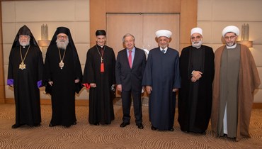غوتيريس التقى بعض القادة الروحيّين في لبنان.