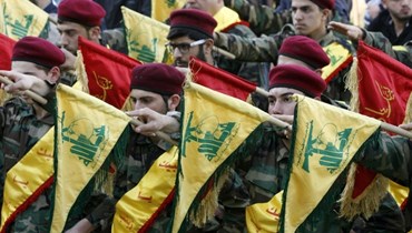 مشهد من استعراض عسكريّ لـ"حزب الله" (أ ف ب).