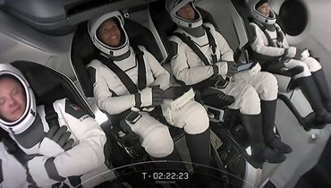 سياح الفضاء الأميركيون في رحلة "سبيس إكس" (أ ف ب).