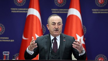 وزير الخارجية التركي مولود جاويش أوغلو (أ ف ب ).