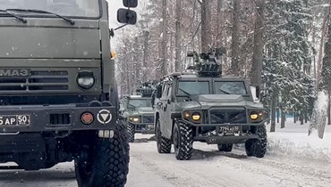 مركبات عسكرية روسية (أ ف ب).