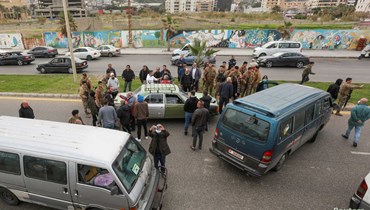 صورة لقطع الطرقات في لبنان في خميس الغضب