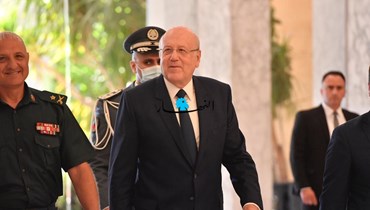 الرئيس نجيب ميقاتي في قصر بعبدا (نبيل اسماعيل).