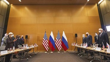 الحوار الروسي-الأميركي حول مستقبل أوكرانيا وأوروبا الشرقية، 10كانون الثاني 2022- "أ ف ب"