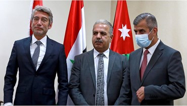 وزراء الطاقة اللبناني والاردني والسوري