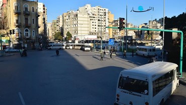 مشهد قطع الطرقات في بيروت (حسام شبارو).