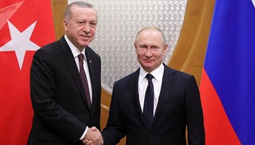 الرئيسان رجب طيّب إردوغان وفلاديمير بوتين.