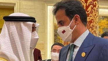 أمير قطر وولي عهد أبوظبي.