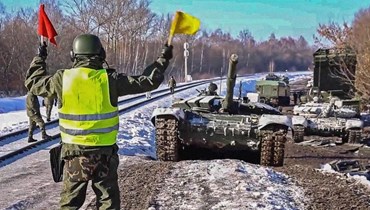 صورة للقوات الروسية من على الحدود الأوكرانية