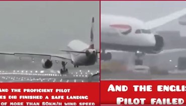 "طيّار لبناني يبهر العالم ويهبط بطائرة الميدل إيست في لندن" خلال العاصفة يونس؟ إليكم الحقيقة FactCheck#