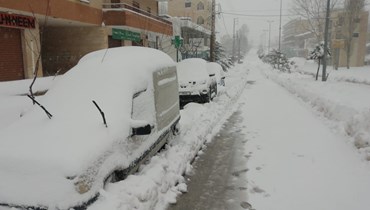 عاصفة شديدة البرودة تضرب لبنان.
