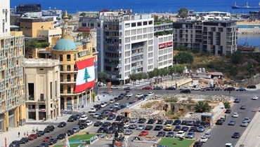 مشهد من وسط بيروت.