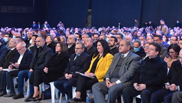 رئيس "التيار الوطني الحر" النائب جبران باسيل في حفل إعلان مرشحي التيار للانتخابات النيابية المقبلة (نبيل إسماعيل).