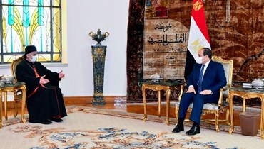 الرئيس المصري عبد الفتاح السيسي يستقبل امس البطريرك الماروني بشارة بطرس الراعي في القاهرة. 