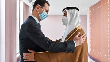 من زيارة الرئيس السوري بشار الأسد إلى أبو ظبي (أ ف ب).