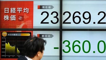 لائحة تعرض تقلبات البورصة اليابانية (تعبيرية- أ ف ب).