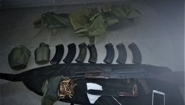 مضبوطات الأسلحة في عكار.