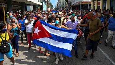 من تظاهرات سابقة في كوبا (أ ف ب).
