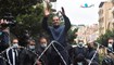 الرئيس سعد الحريري خرج متحدثا إلى جموع وفدت من مناطق عدة إلى محيط بيت الوسط لمطالبته بعدم العزوف عن الترشح (حسام شبارو).