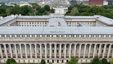 مبنى وزارة الخزانة الأميركية شرق البيت الأبيض في واشنطن العاصمة (20 ايار 2022، أ ف ب). 