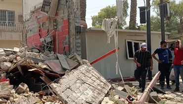  انهيار مطعم وسط بغداد.