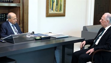 الرئيس ميشال عون والوزير موريس سليم.