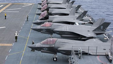 مقاتلات اميركية على السفينة "يو اس اس تريبولي" (10 حزيران 2022، البحرية الأميركية).   