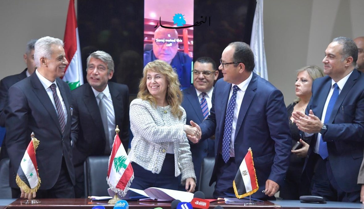 توقيع اتفاقية لتوريد الغاز الطبيعي بين لبنان وسوريا ومصر (نبيل إسماعيل).