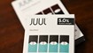 علبتان من منتجات "Juul" بنكهة المنثول في متجر بكاليفورنيا (23 حزيران 2022 - أ ف ب).
