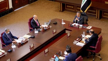 الكاظمي مترئسا اجتماع مجلس الوزراء (22 حزيران 2022، الحكومة العراقية). 