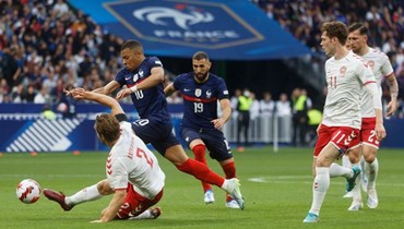 من مباراة فرنسا أمام الدنمارك.