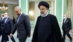 الرئيس الإيراني إبرهيم رئيسي lستقبلاً رئيس الوزراء العراقي مصطفى الكاظمي في العاصمة طهران (أ ف ب).
