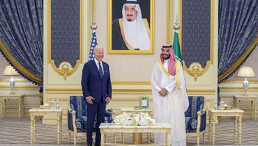 لقاء بايدن وولي العهد السعودي في جدّة (أ ف ب).