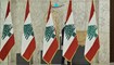 أعلام لبنانية في باحة القصر الجمهوري (تعبيرية - نبيل اسماعيل).