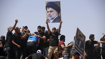 تظاهرة جديدة لمناصري التيّار الصدري في بغداد (أ ف ب).
