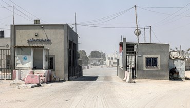 البوابة الرئيسية لمعبر كرم أبو سالم مع إسرائيل في رفح جنوب قطاع غزة (4 آب 2022، أ ف ب). 