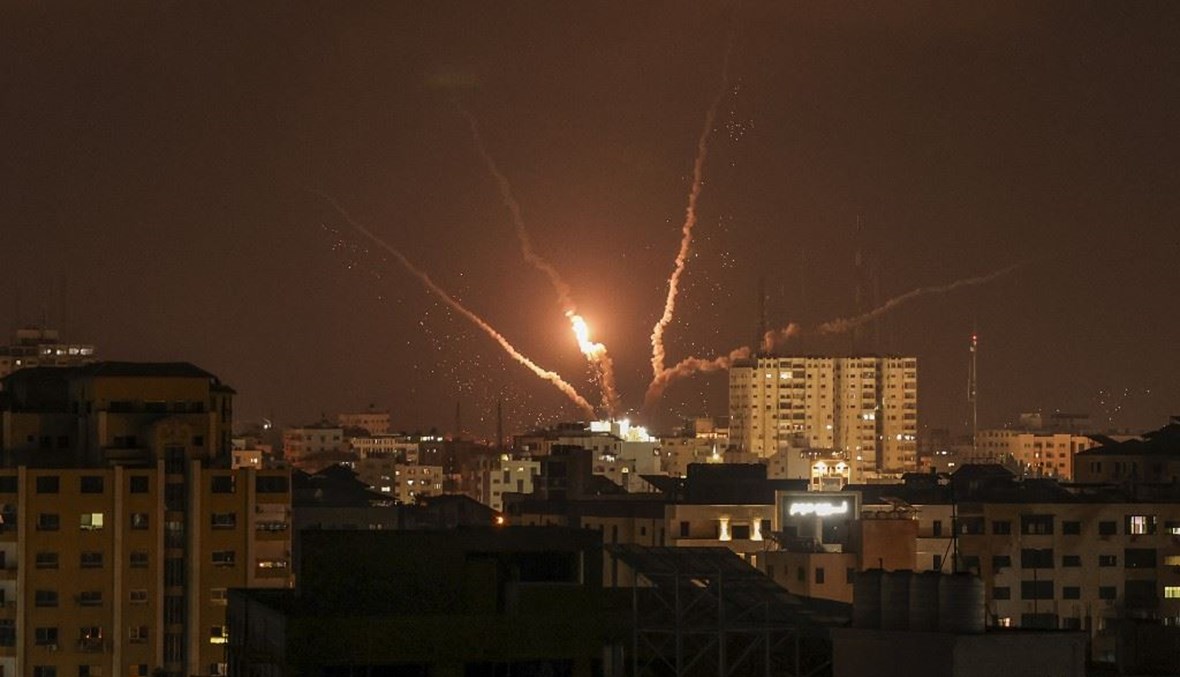 إطلاق صواريخ من قطاع غزة باتجاه إسرائيل (أ ف ب).
