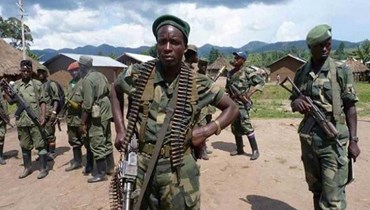 جنود من جيش جمهورية الكونغو الديموقراطية (أ ف ب).