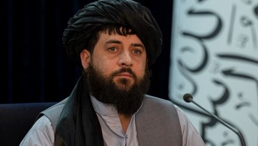 يعقوب خلال مؤتمر صحافي في كابول (28 آب 2022، أ ف ب). 