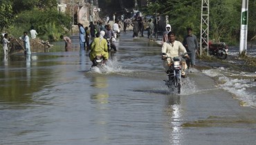 الفيضانات التاريخية في باكستان (أ ف ب). 